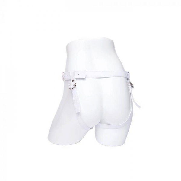 Aslan Leather Luxe White Jaguar Double Thigh Strap Harness