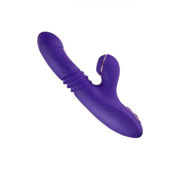 Blush Lush Iris Silicone Warming Suction and Thrusting Dual Vibrator